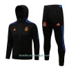 Chaqueta De Entrenamiento Con Capucha Real Madrid 2022-23 Azul Negro - Hombre